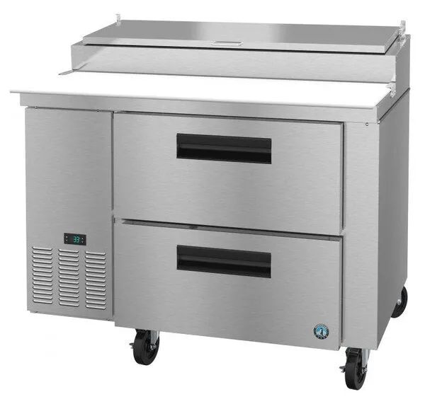 Hoshizaki PR67A-D2 67" Refrigerator Two Section Pizza Prep Table, 2 Drawer Stainless and 1 Door