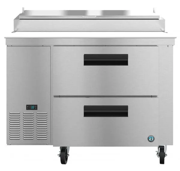 Hoshizaki PR67A-D2 67" Refrigerator Two Section Pizza Prep Table, 2 Drawer Stainless and 1 Door