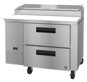 Hoshizaki PR67A-D2 67" Refrigerator Two Section Pizza Prep Table, 2 Drawer Stainless and 1 Door
