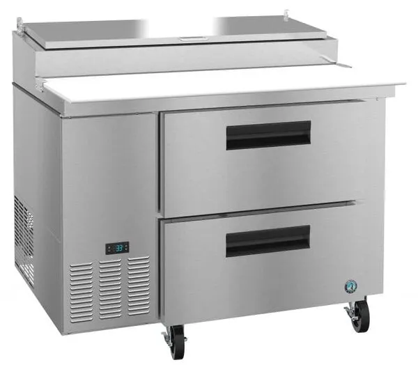 Hoshizaki PR67A-D2 67" Refrigerator Two Section Pizza Prep Table, 2 Drawer Stainless and 1 Door