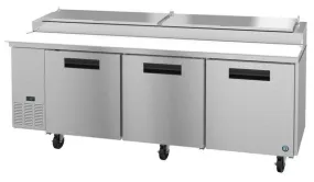Hoshizaki PR93A 93" Refrigerator Three Section Pizza Prep Table, 3 Stainless Door