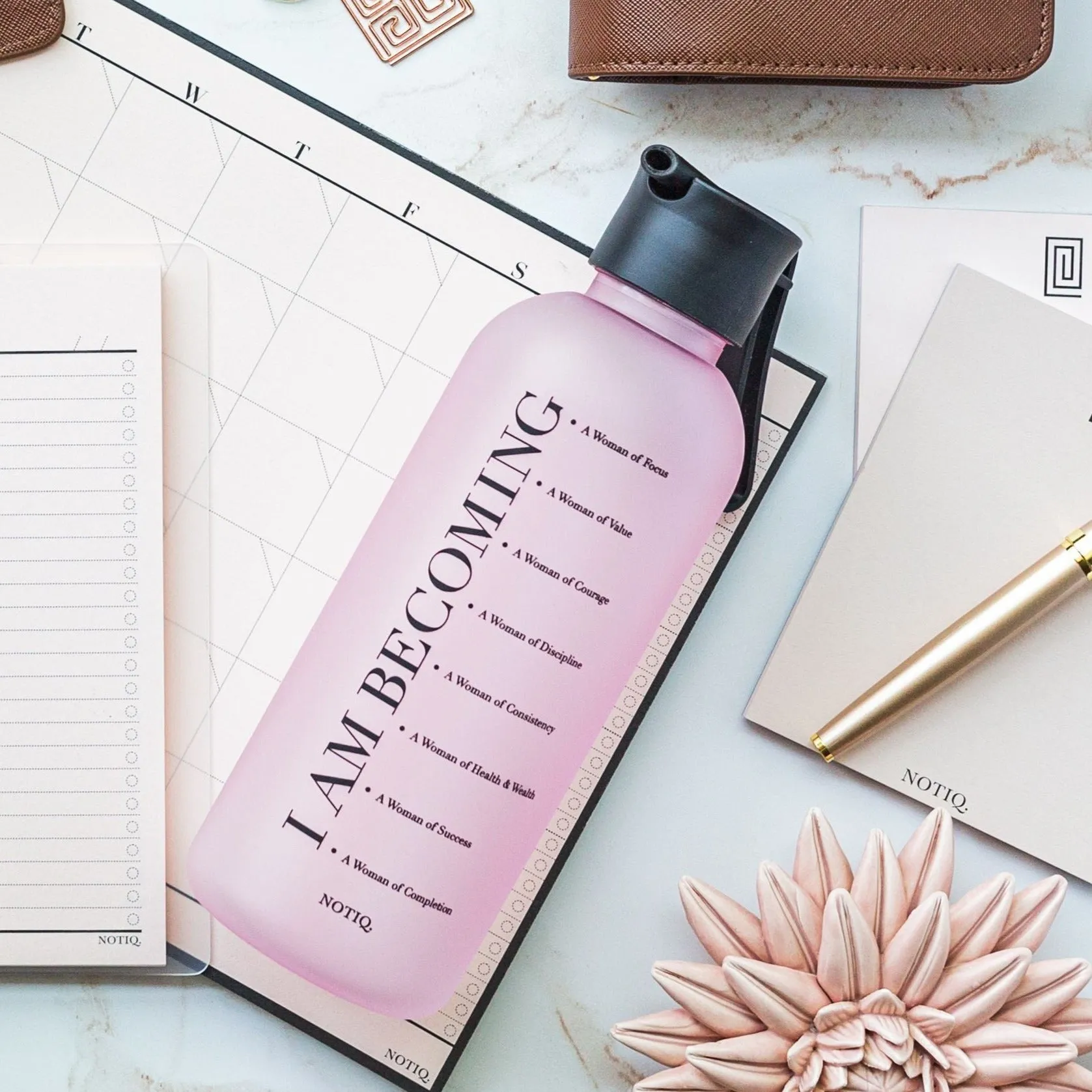 I Am Becoming Affirmation Tracking Water Bottle Kit