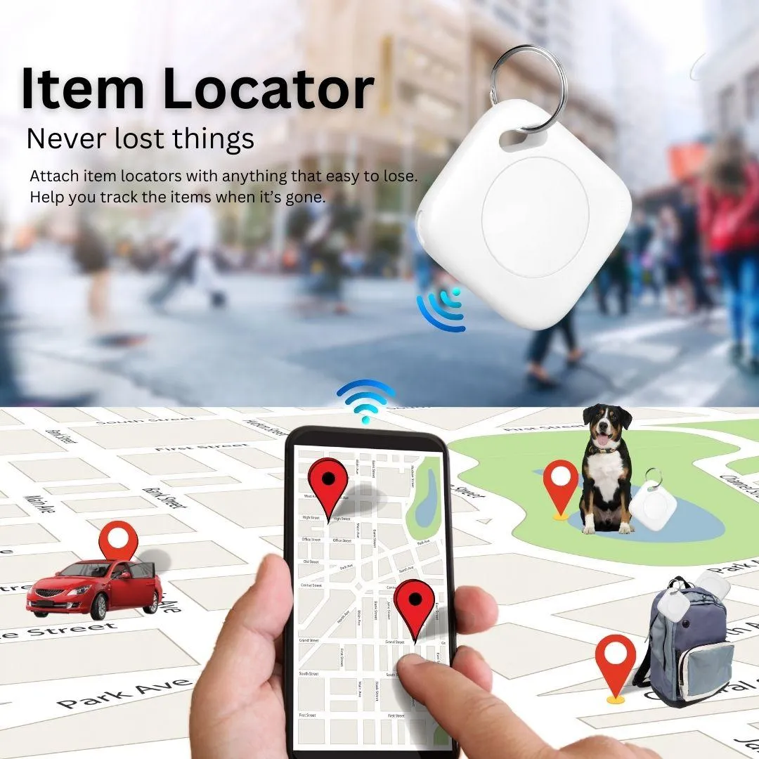 (iOS only)Smart Anti Loss Tracker Tracking Tag - Works with Apple Find My app,Item Finders Key Finder Locator Tracker Device,wallet safety