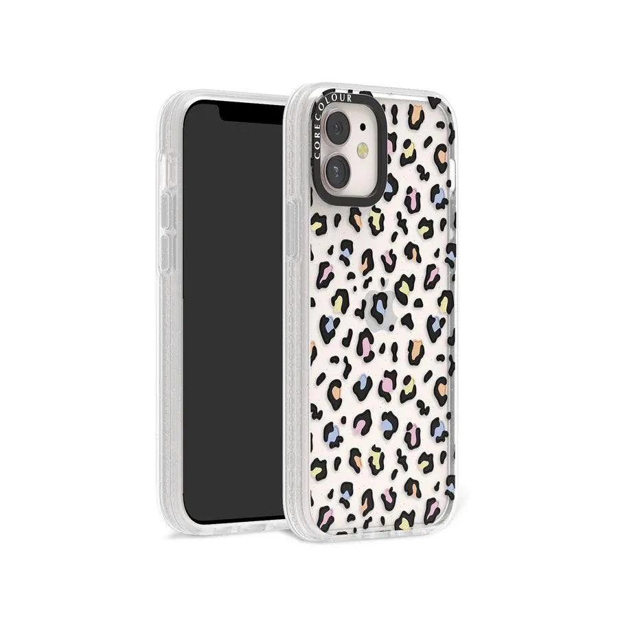 iPhone 12 Colourful Leopard Glitter Phone Case