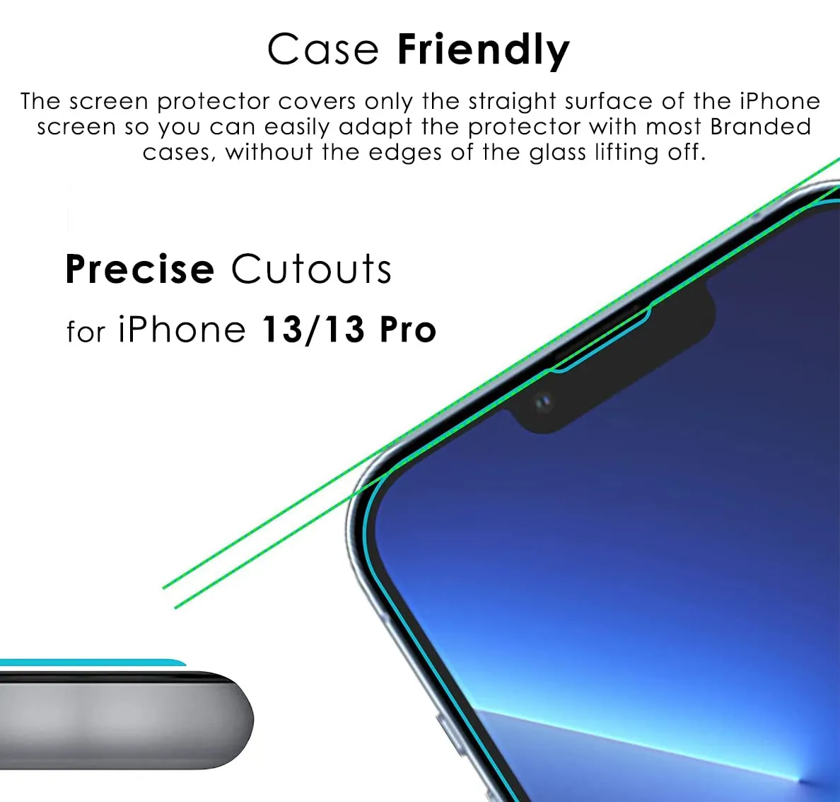 iPhone 13/13 Pro Tempered Glass Screen Protector Guard | EZ FIT - 2 Pack