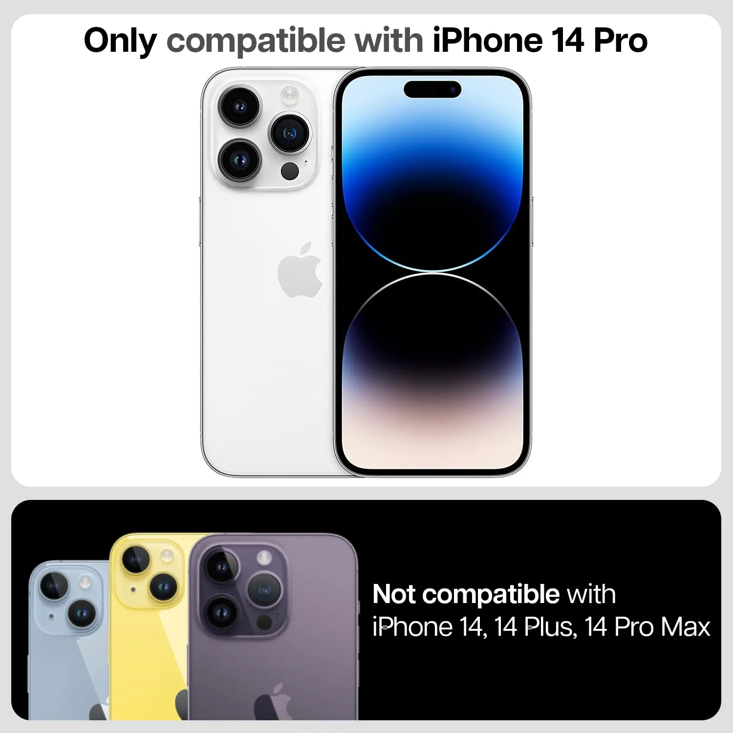 iPhone 14 Pro GT Series Matte Tempered Glass Screen Protector Guard | Easy Do (Matte) - 1 Pack