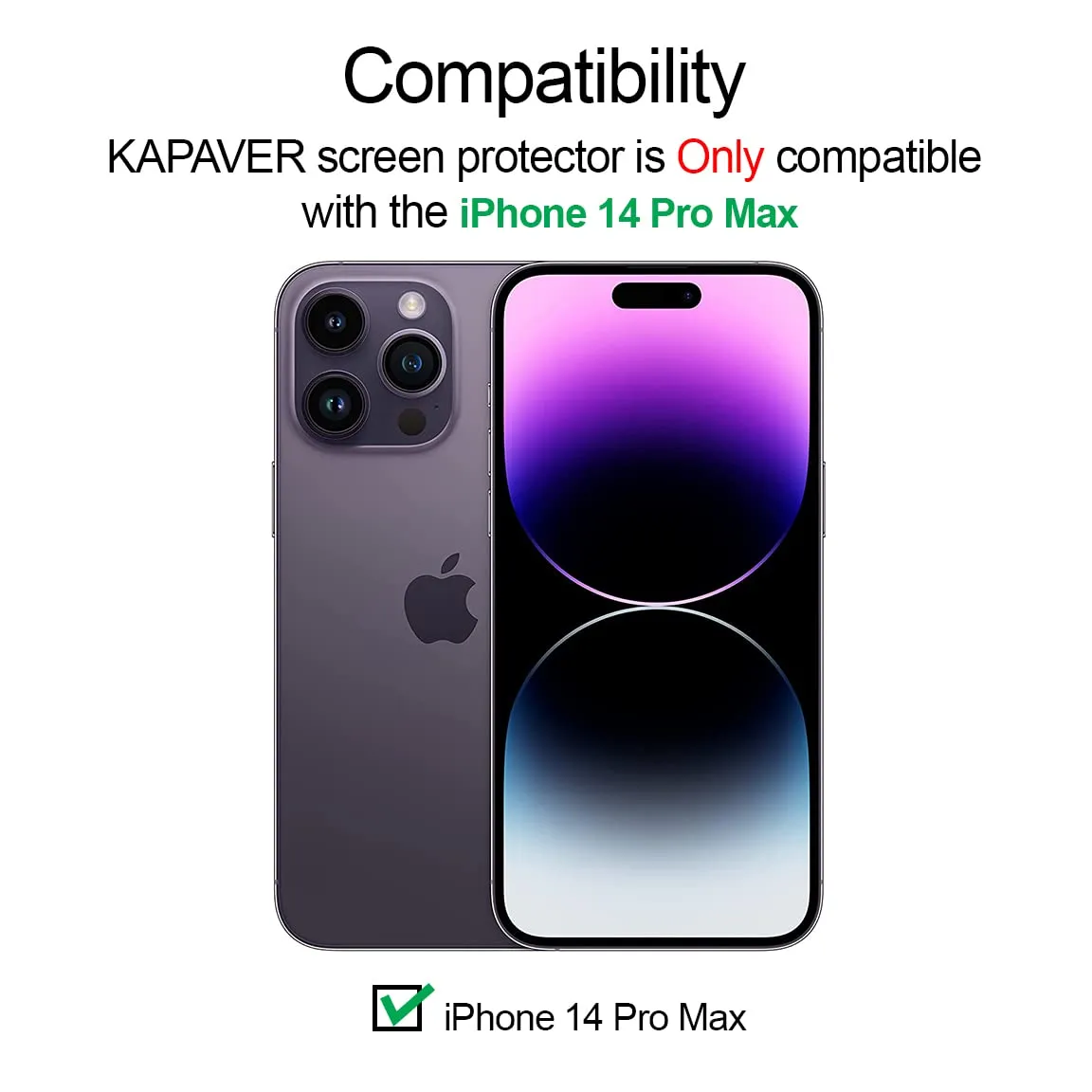 iPhone 14 Pro Max Tempered Glass Screen Protector Guard | EZ FIT - 2 Pack