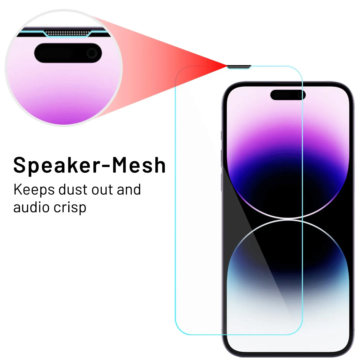 iPhone 14 Pro Tempered Glass Screen Protector Guard | EZ FIT - 2 Pack