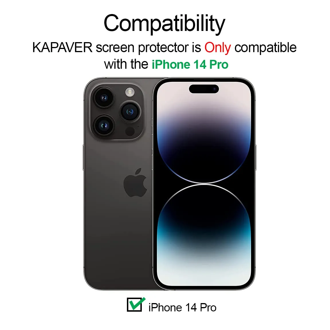 iPhone 14 Pro Tempered Glass Screen Protector Guard | EZ FIT - 2 Pack