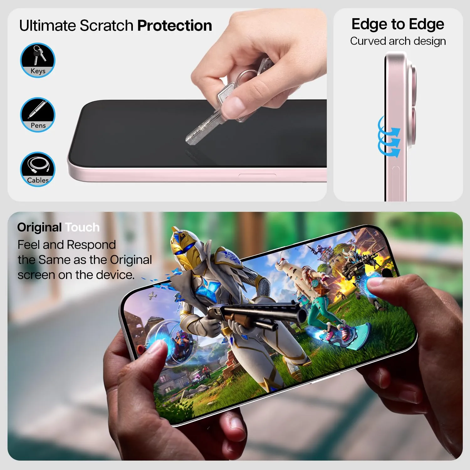 iPhone 15 Easy DO Tempered Glass Screen Protector Guard | GT Series (Matte)- 1 Pack