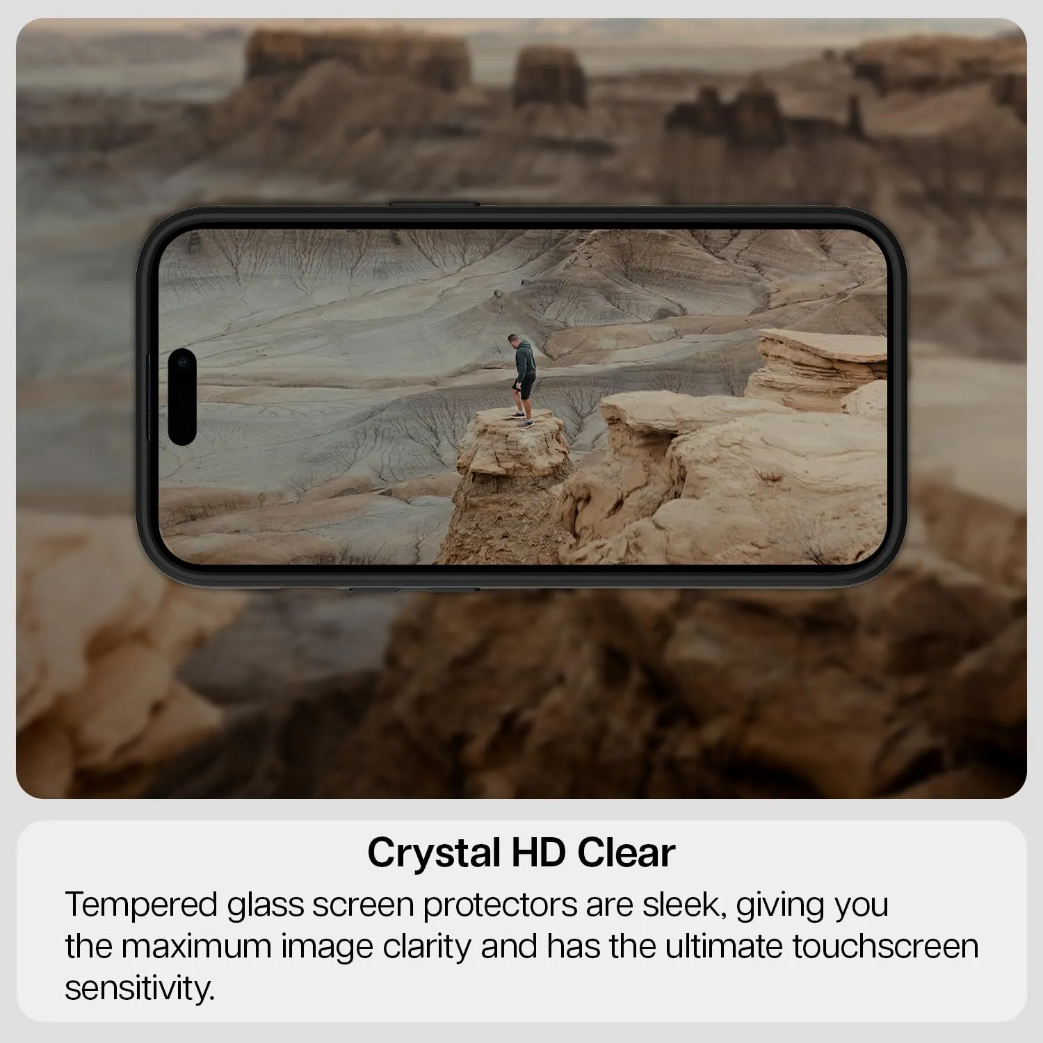 iPhone 15 Pro Max Easy DO Tempered Glass Screen Protector Guard | GT Series (Clear) - 2 Pack