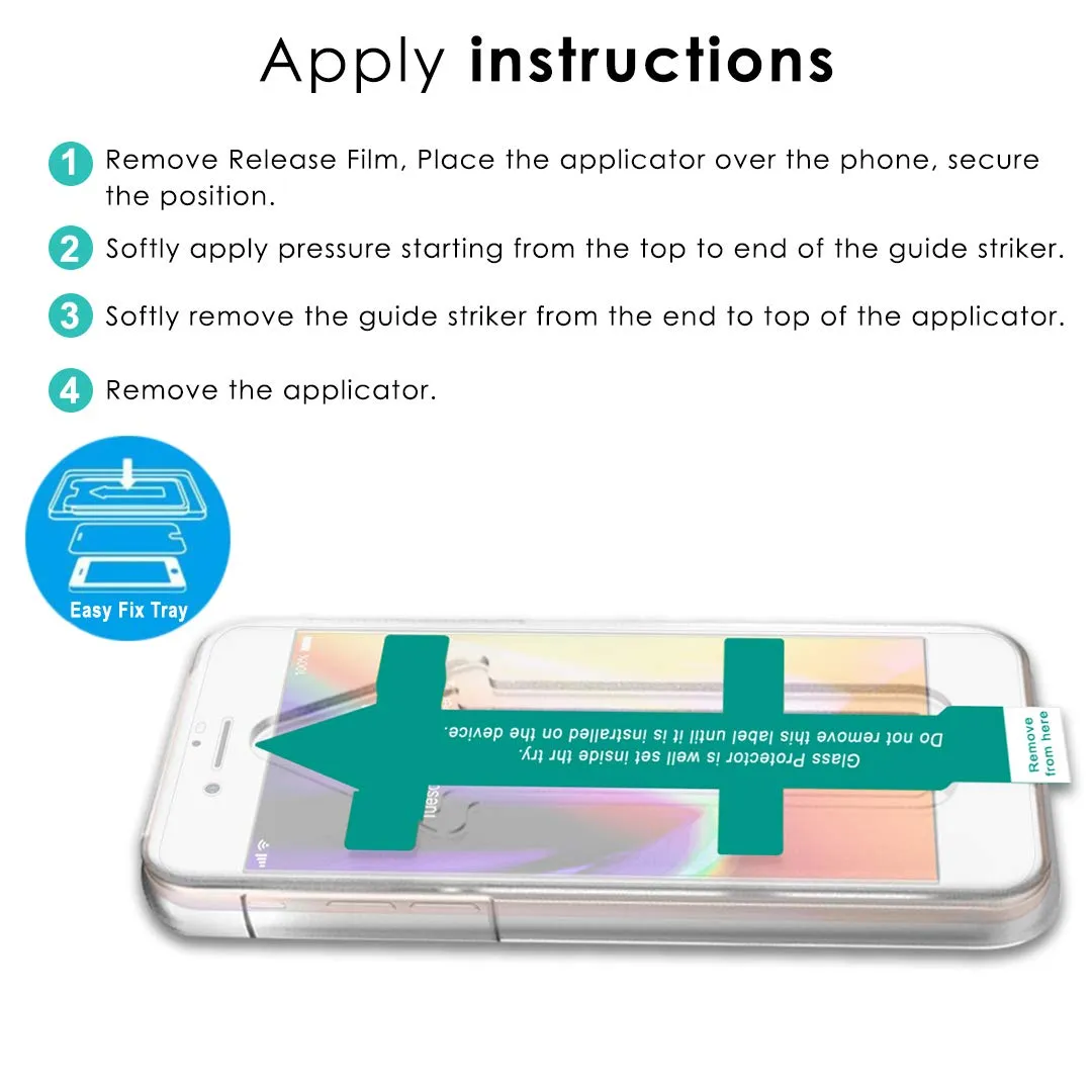 iPhone 7 Plus/iPhone 8 Plus Tempered Glass Screen Protector Guard | EZ FIT - 1 Pack