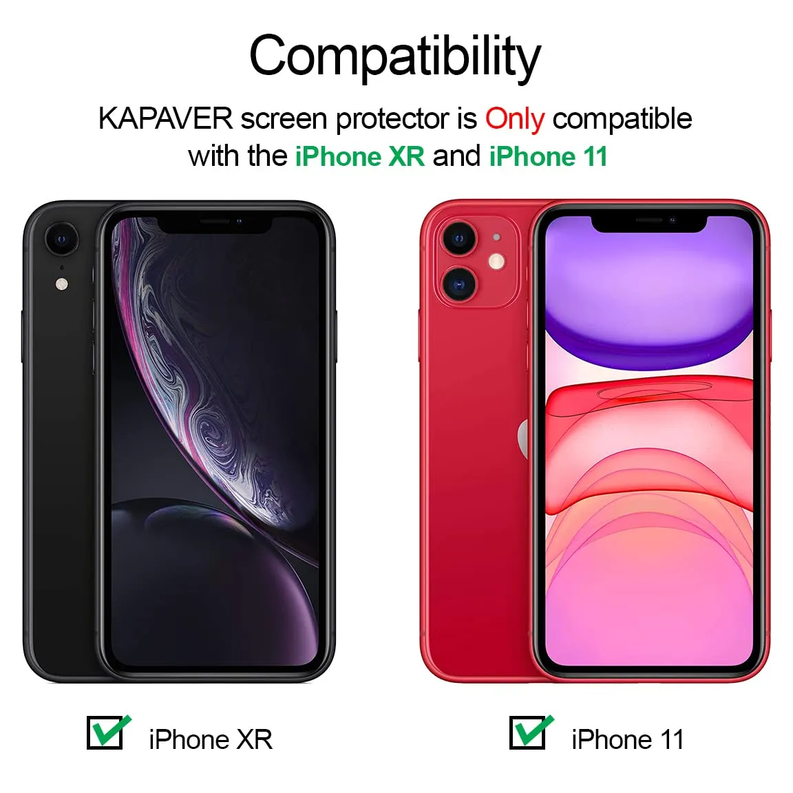 iPhone XR / iPhone 11 Tempered Glass Screen Protector Guard | EZ FIT - 2 Pack
