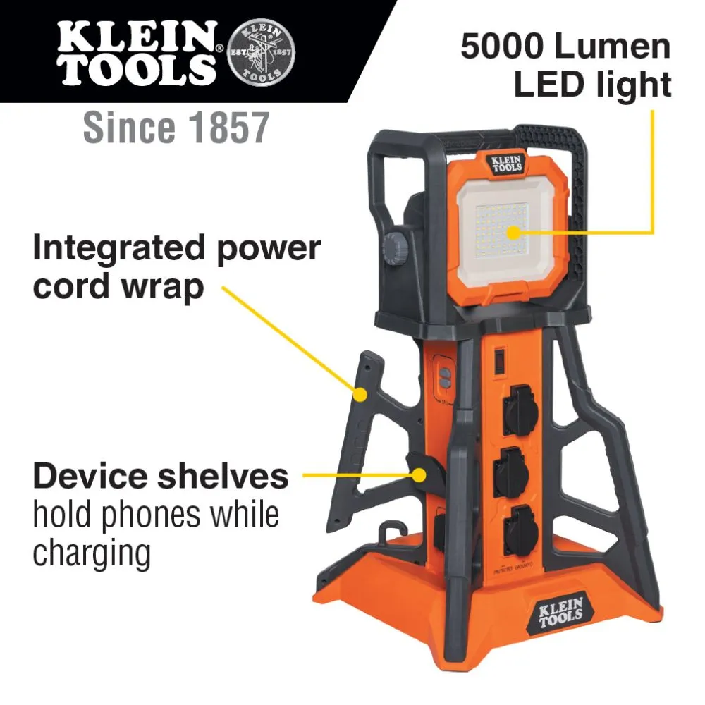 Klein 29610 6-Outlet PowerHub 1 Lighting and Power Solution Surge Protector