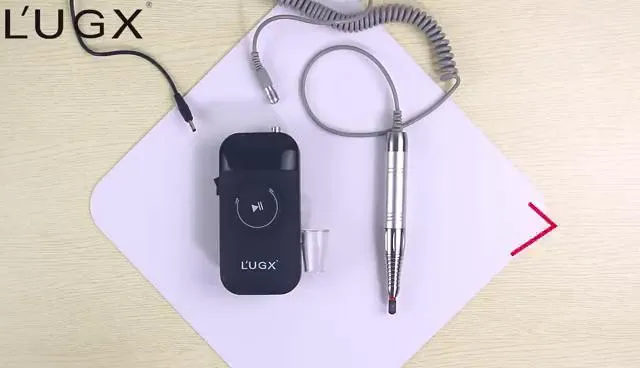 LUGX Brushless E-File/Nail Drill with handpiece stand & premium LUGX drill bit