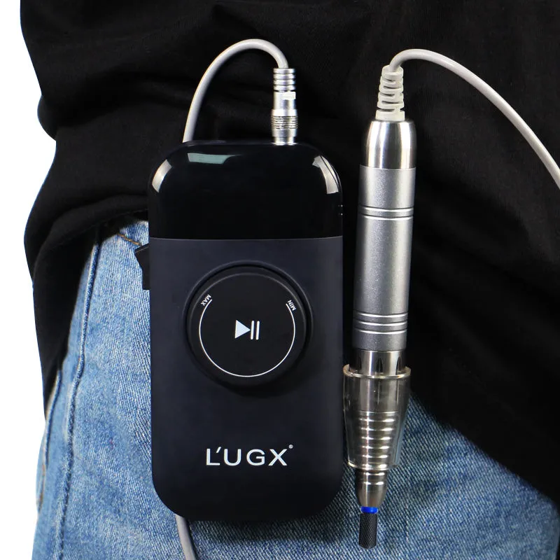 LUGX Brushless E-File/Nail Drill with handpiece stand & premium LUGX drill bit