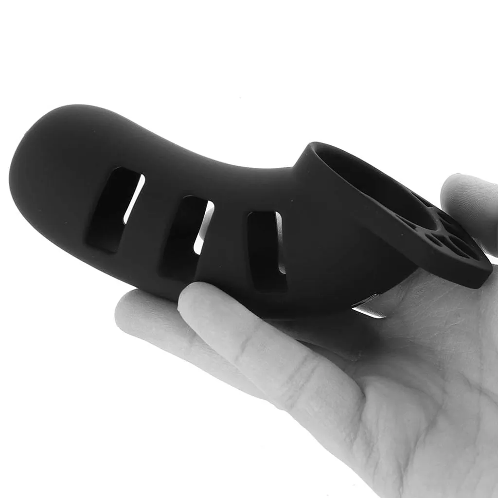 ManCage 21 4.5 Inch Silicone Cock Cage in Black