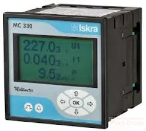 MC330 H ARNG SUDMNAT, Panel Mount Multifunction Meter, Class 0.5, 50-500VAC Autorange, 61 Parameter (U, I, P, Q, S, PF, PA, f, ϴ, THD, MD …), 4 Energy Counters, 2 x Relay Outputs 0-20mA, RS485 Comms, Universal 20-300VDC, 48-276VAC Aux