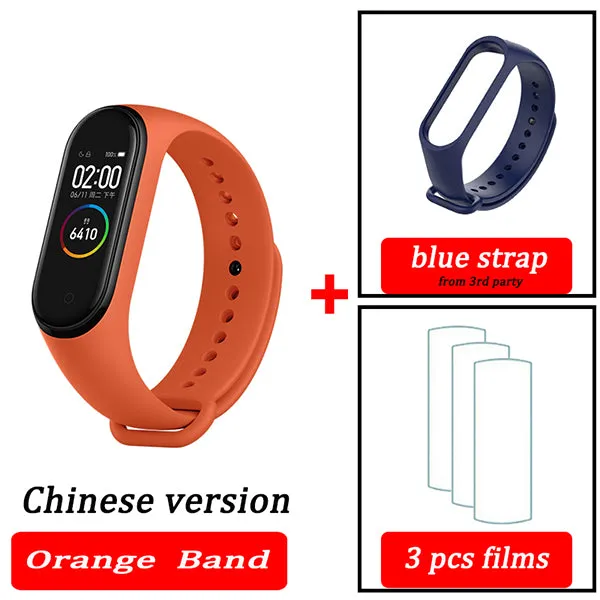 Original XiaoMi  Mi Band 4 Smart Wristband Fitness Bracelet MiBand Band 4 Heart Rate Time Big Touch Screen  Message Smartband
