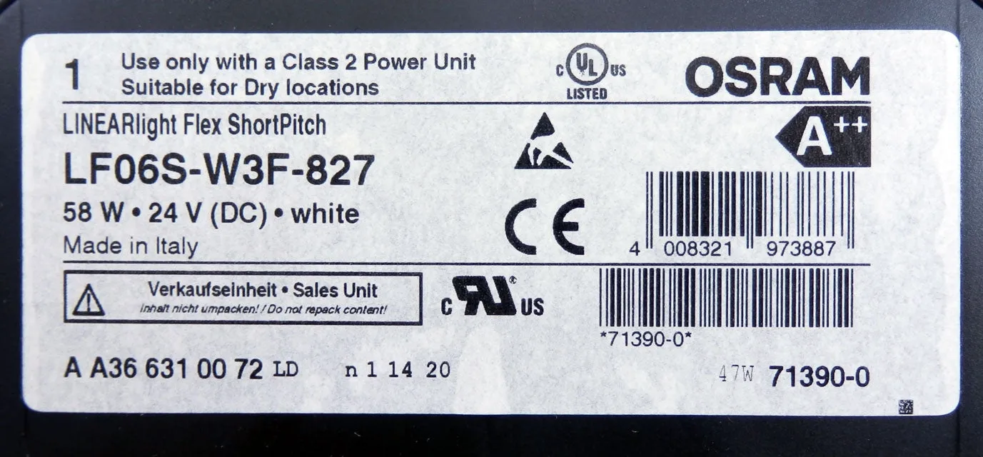 Osram LINEARlight Flex ShortPitch White 58W 24VDC LED Modules LF06S-W3F-827