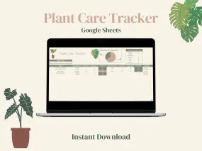 Plant Care Tracker Houseplant Watering Spreadsheet Digital Plant Care Schedule for Google Sheets