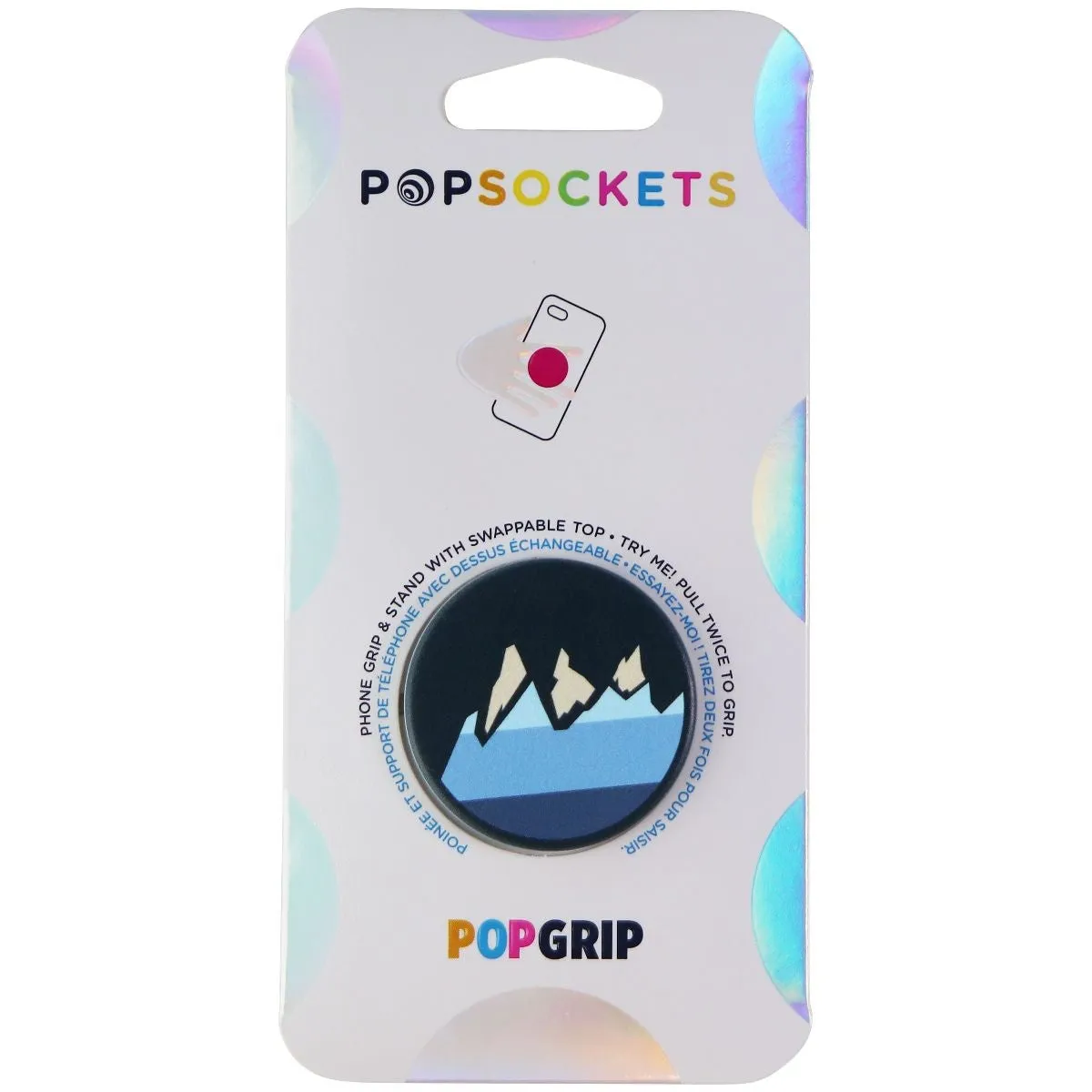 PopSockets: PopGrip Expanding Stand and Grip with Swappable Top - Peaks Blue
