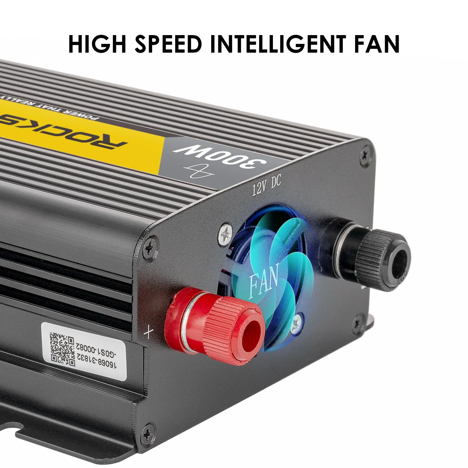 ROCKSOLAR 300W 12V Pure Sine Wave Power Inverter