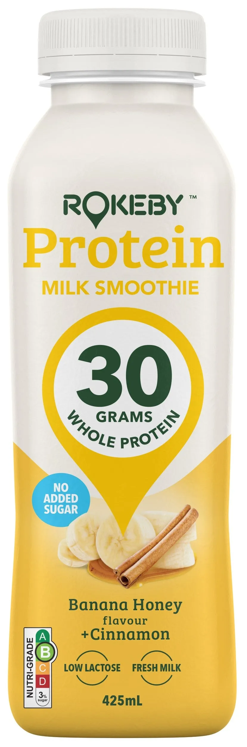 Rokeby  Protein Smoothie Banana Honey   Cinnamon 425ML