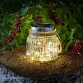 Smart Solar Firefly LED Glass Jar