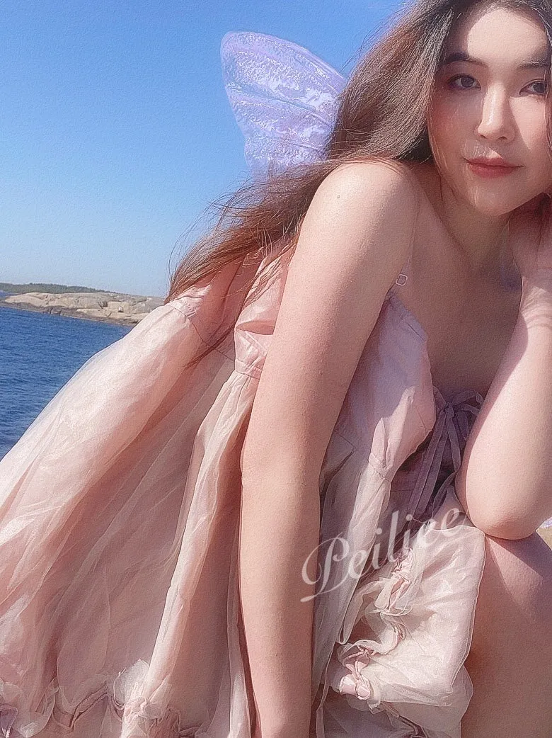 [Sweden warehouse] Escaped Bunny In Peach Flower Garden Dress (designer Arilf)