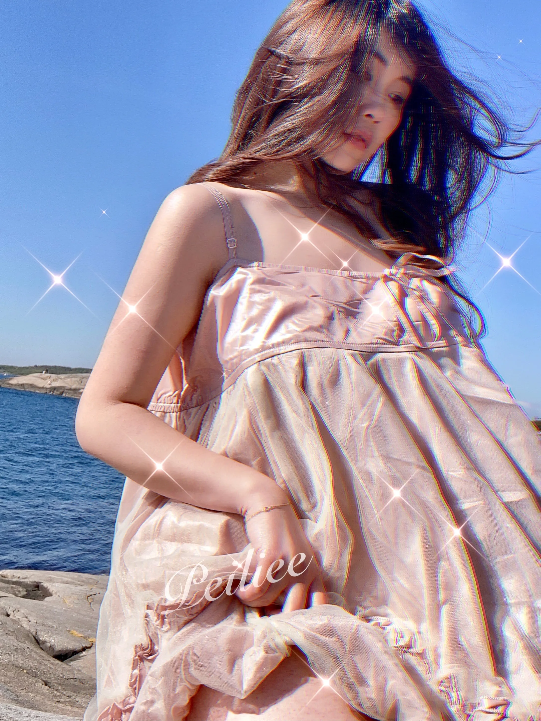 [Sweden warehouse] Escaped Bunny In Peach Flower Garden Dress (designer Arilf)