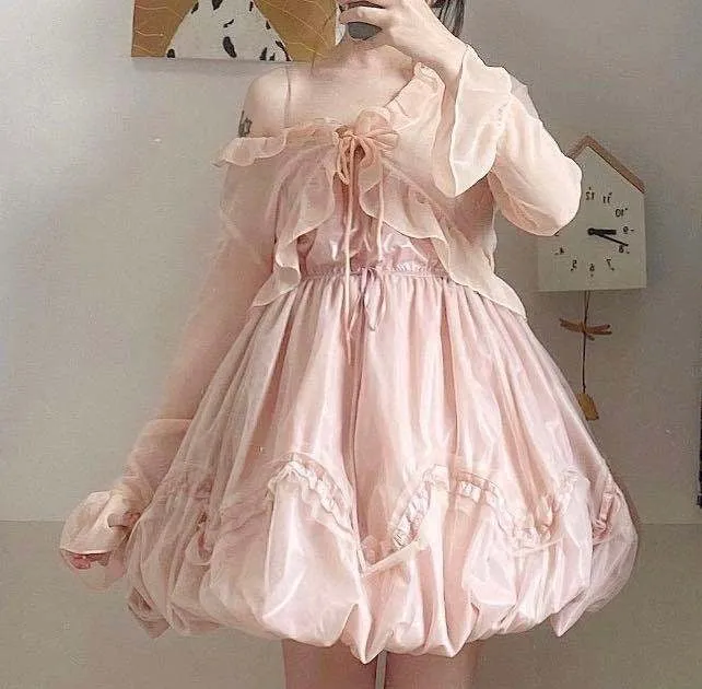 [Sweden warehouse] Escaped Bunny In Peach Flower Garden Dress (designer Arilf)