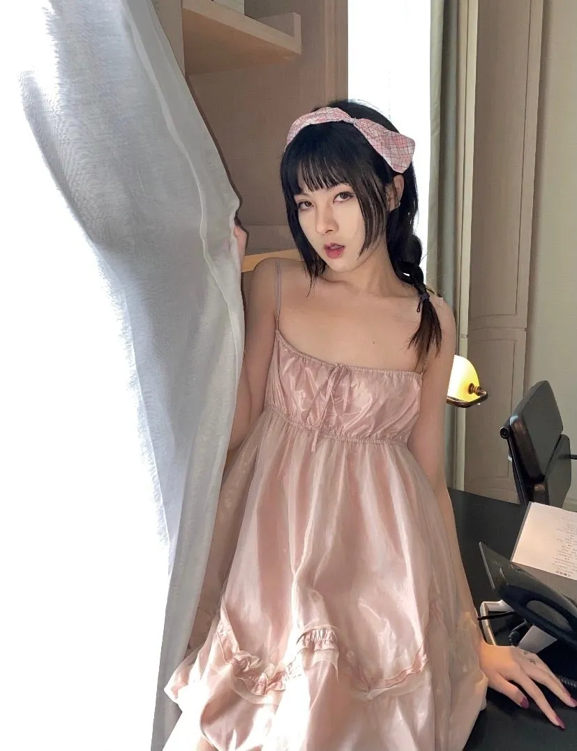 [Sweden warehouse] Escaped Bunny In Peach Flower Garden Dress (designer Arilf)