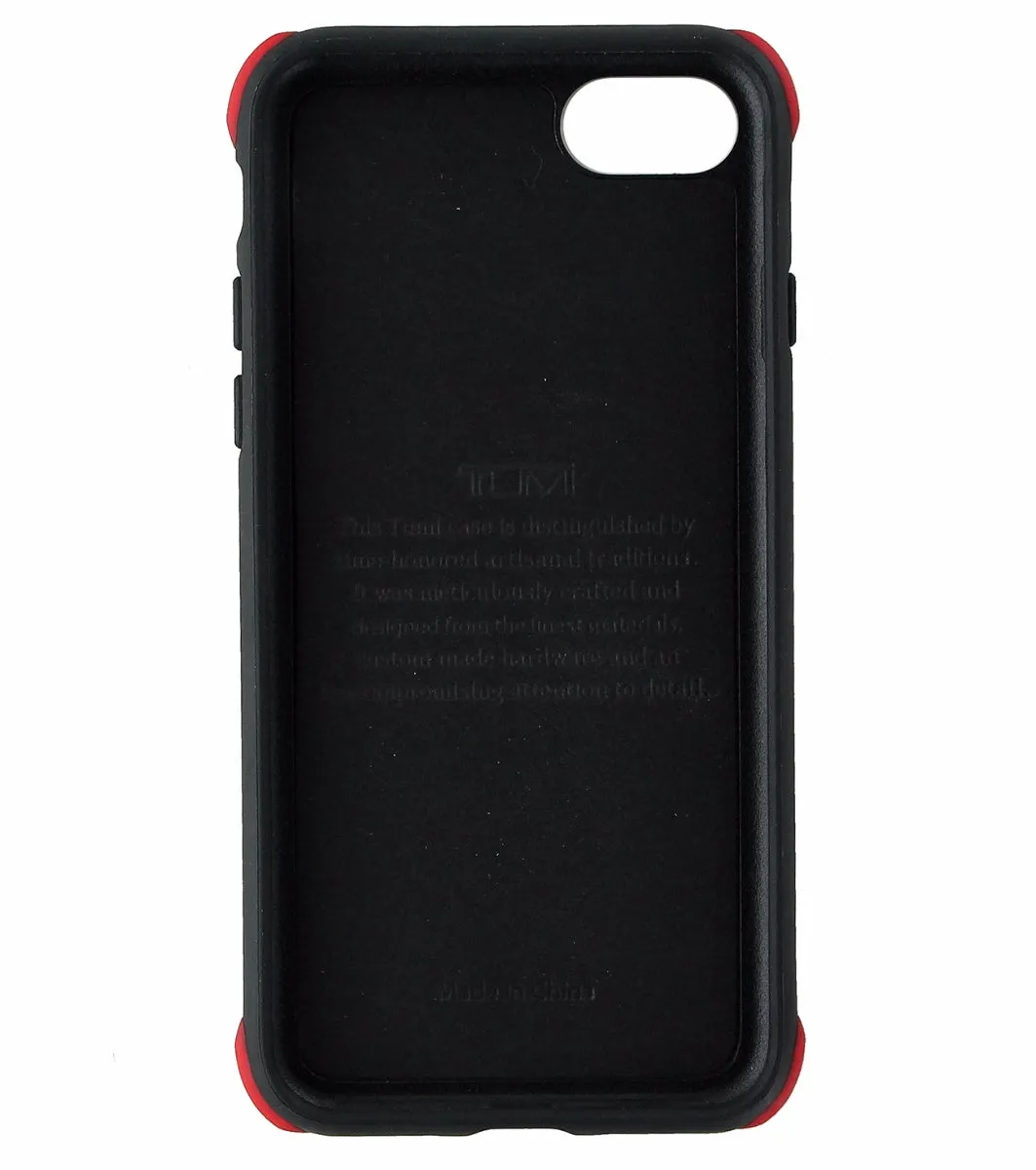 TUMI Protection Hard Shell Case Cover for Apple iPhone 7 - Brushed Gunmetal/Red