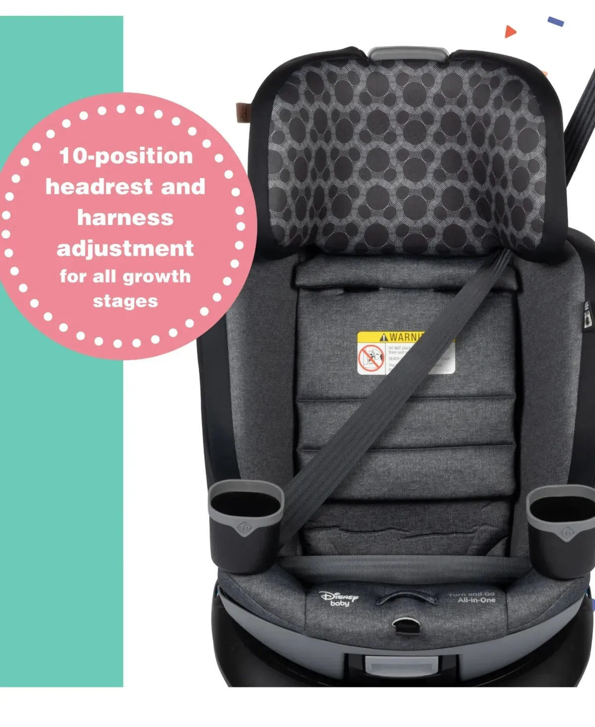 Turn and Go 360 Rotating Convertible Car Seat - Mickey Mouse