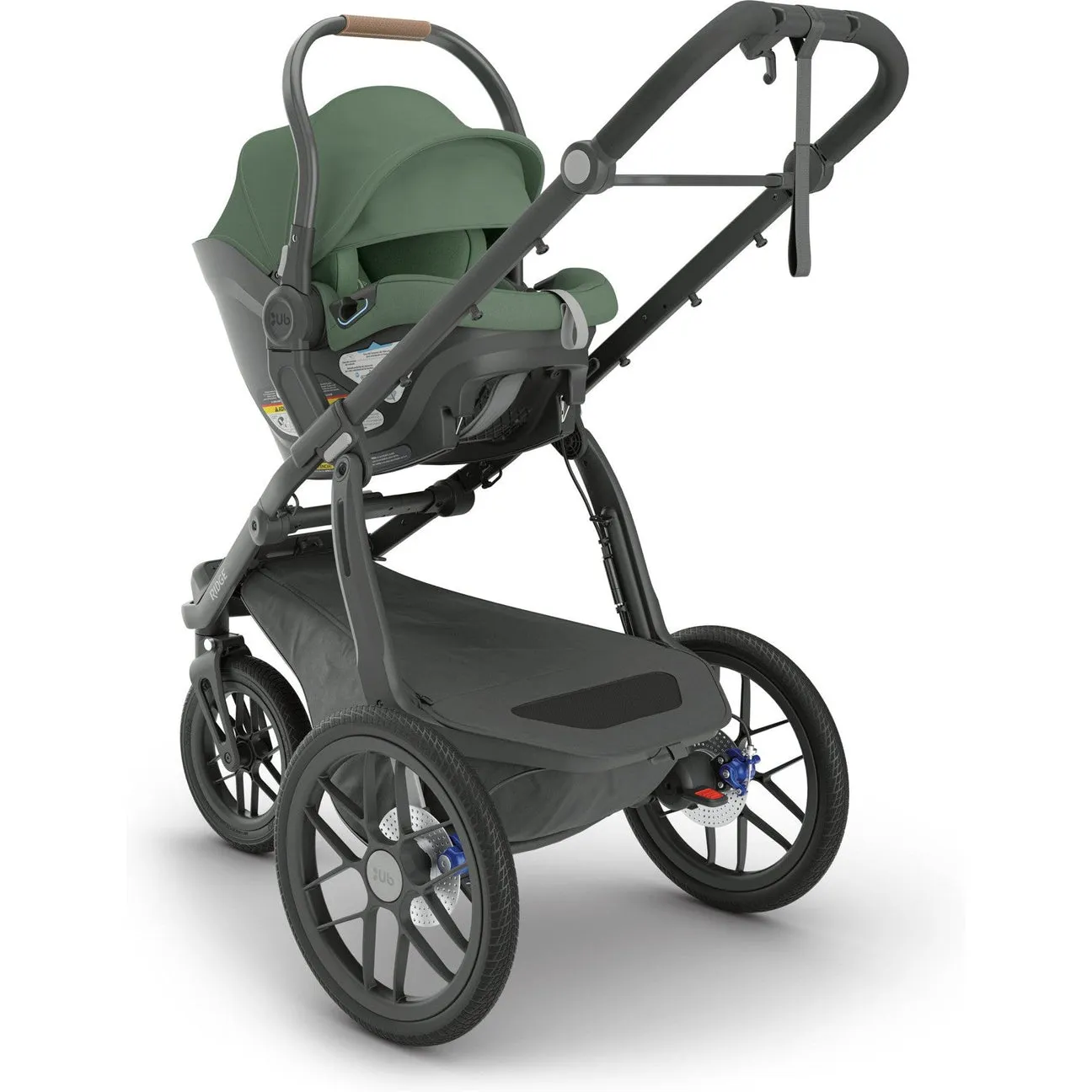 UPPAbaby Aria Lightweight Infant Car Seat - Gwen (Green - Saddle Leather)