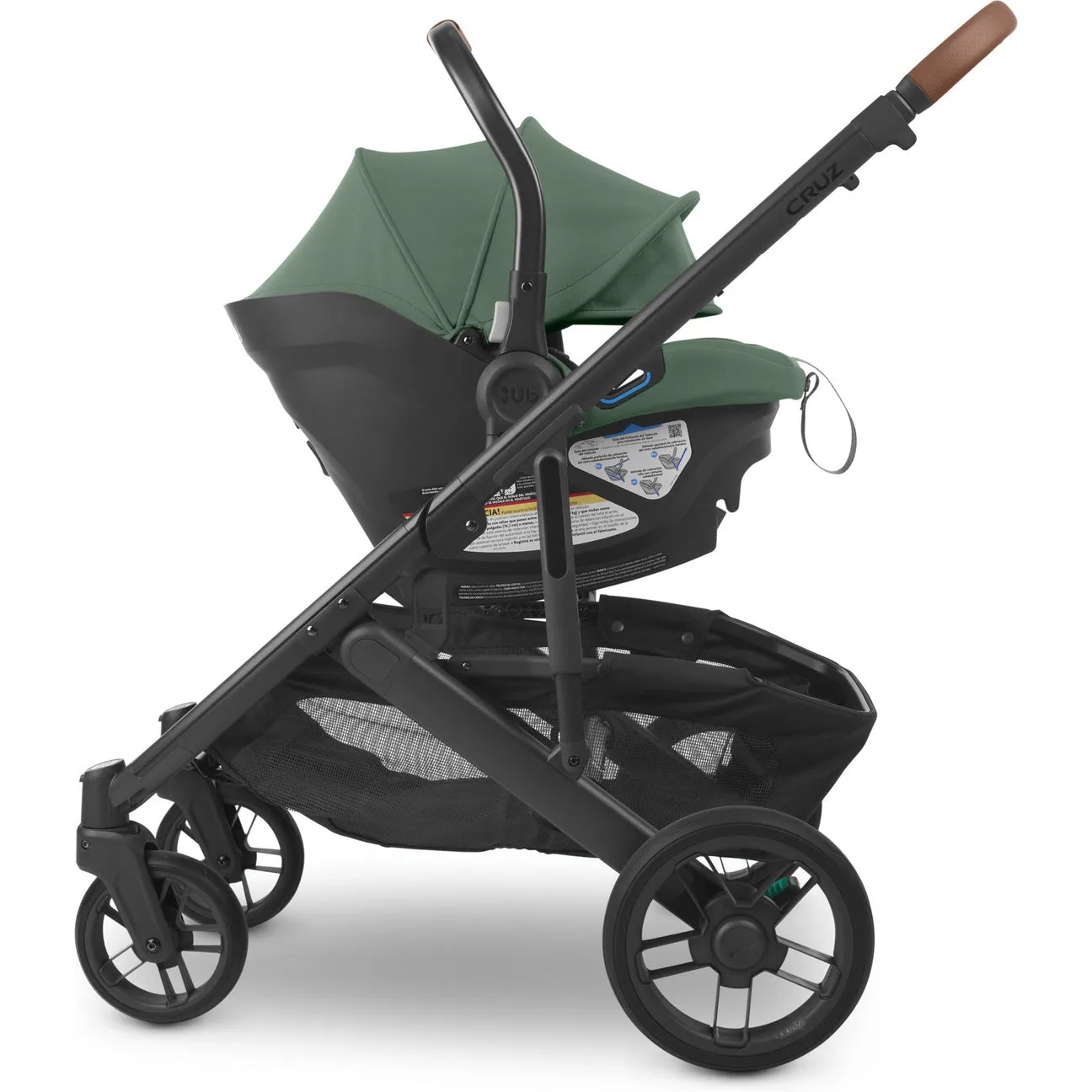 UPPAbaby Aria Lightweight Infant Car Seat - Gwen (Green - Saddle Leather)