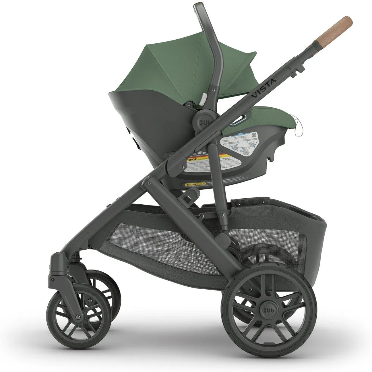UPPAbaby Aria Lightweight Infant Car Seat - Gwen (Green - Saddle Leather)