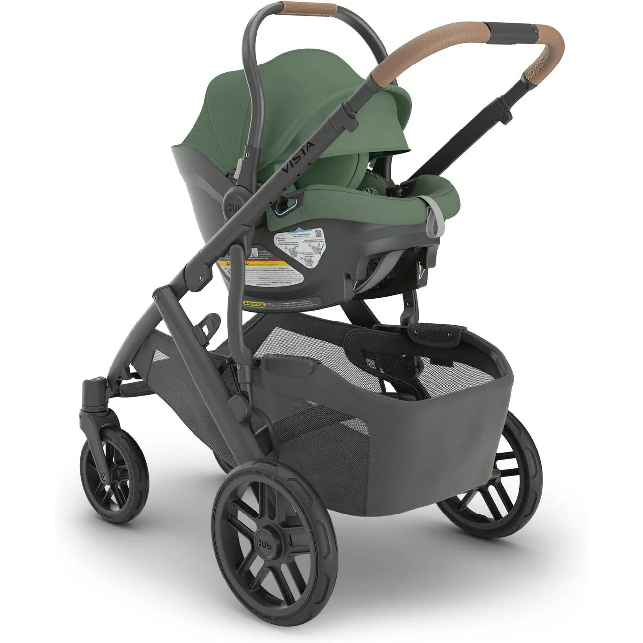 UPPAbaby Aria Lightweight Infant Car Seat - Gwen (Green - Saddle Leather)