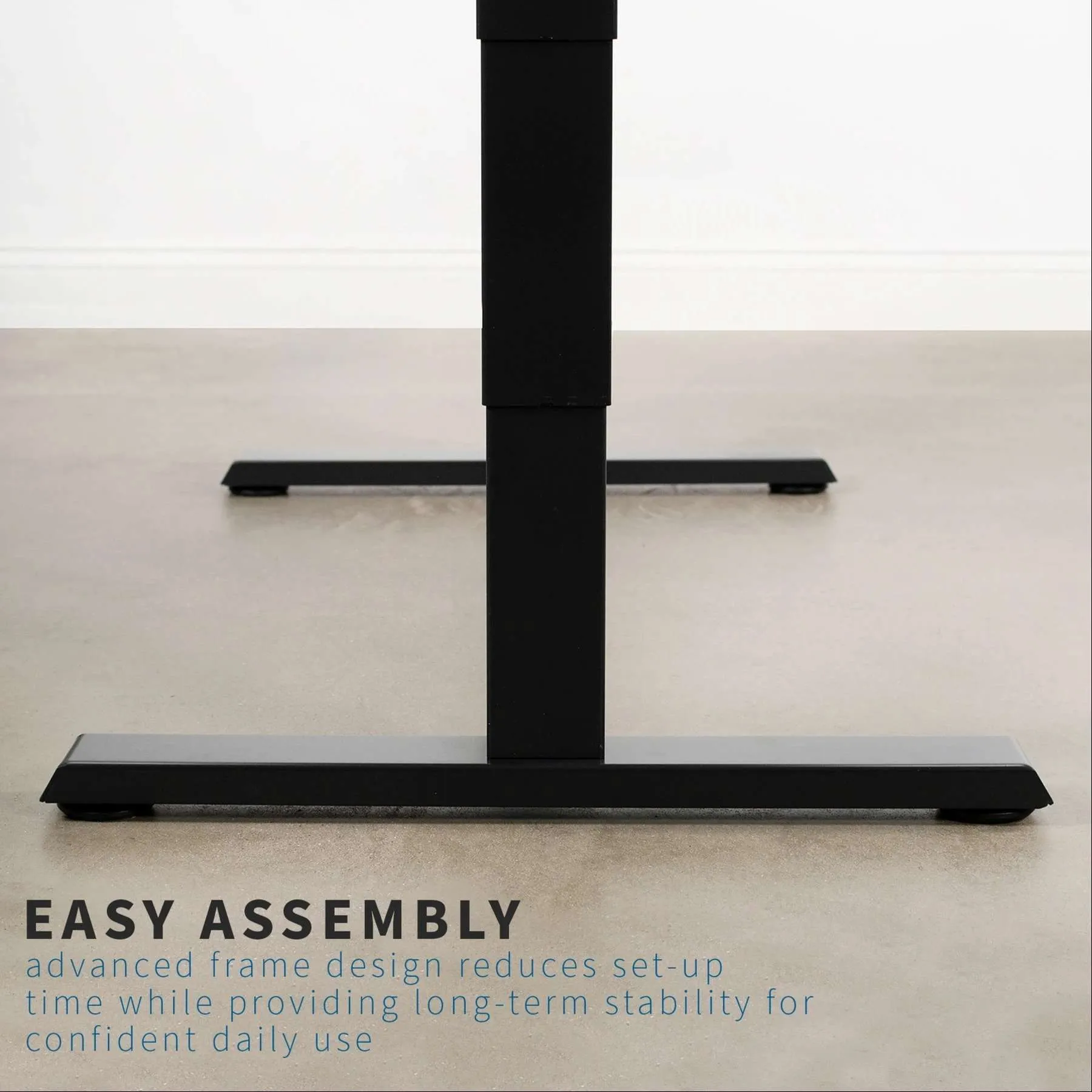 VIVO 39"-64" Electric Dual Motor Desk Frame, DESK-EV02RB/EV02RW