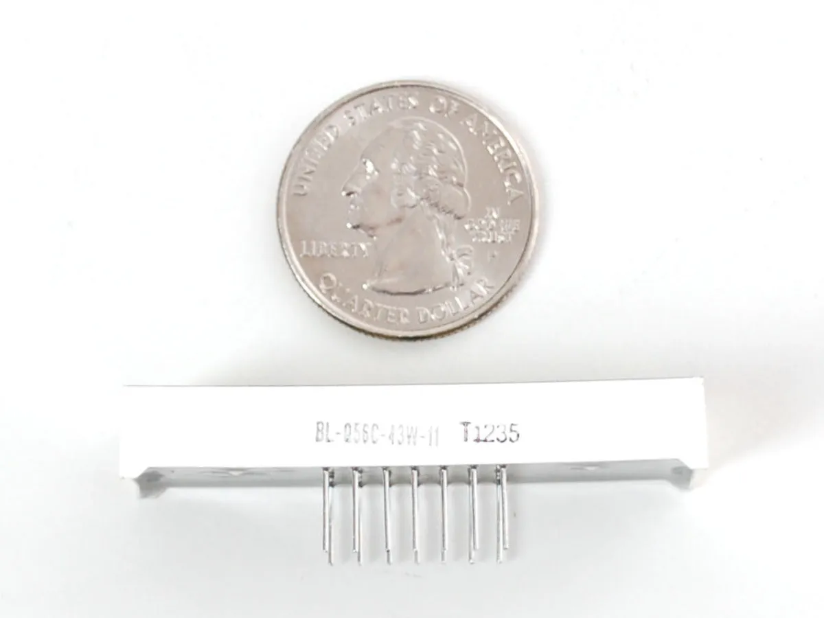White 7-segment clock display - 0.56\" digit height"
