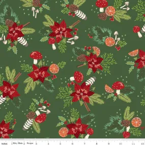 Yuletide Forest Main Green Yardage by Katherine Lenius | Riley Blake Designs